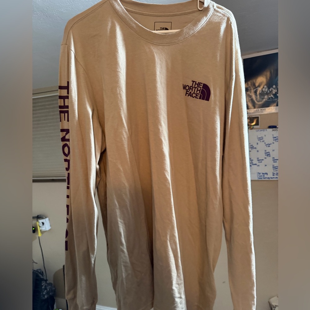 The North Face Tan Long Sleeve Tee XL